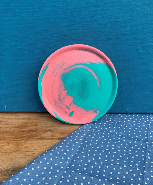 Pink and Green Ring Dish