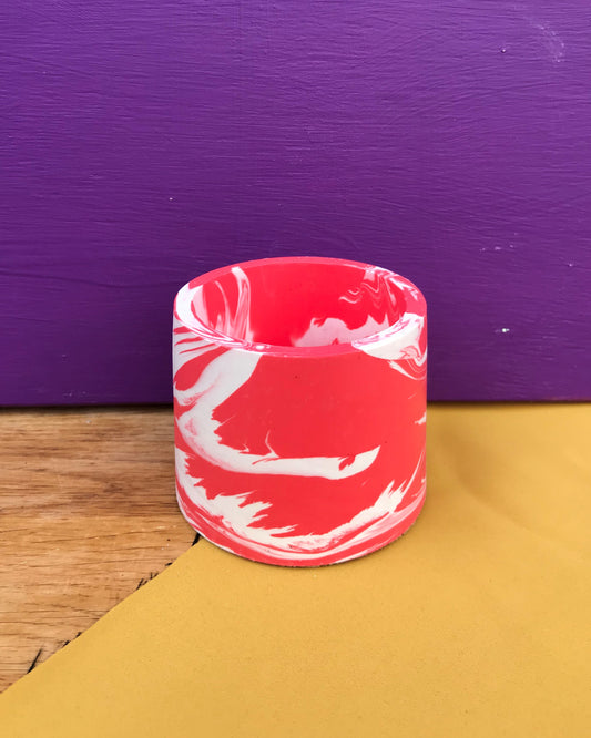 Red and White Small Pot