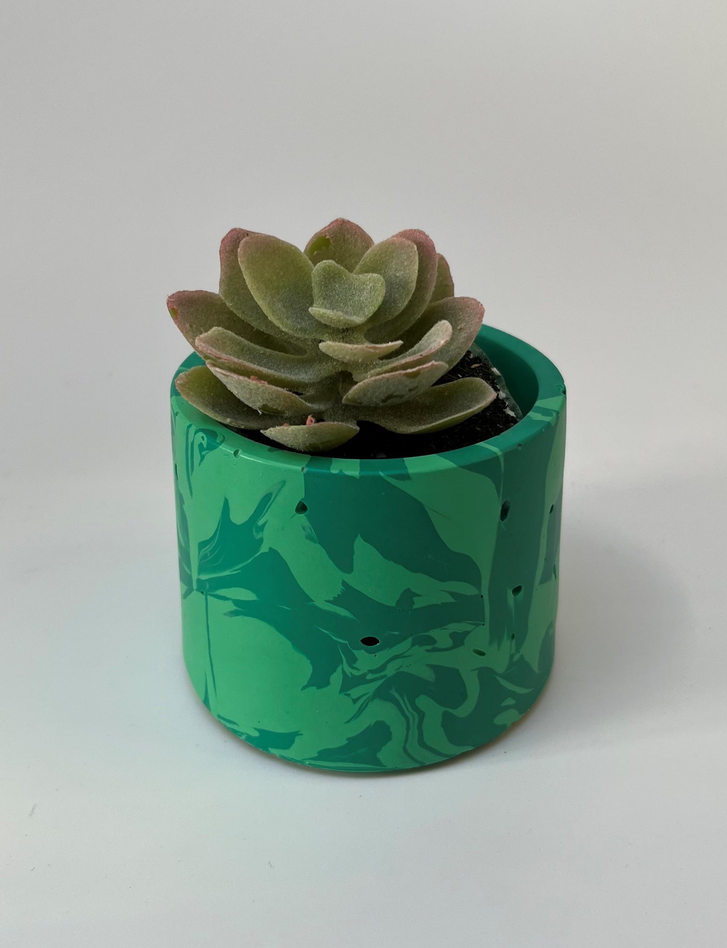 Light and Dark Green Small Pot