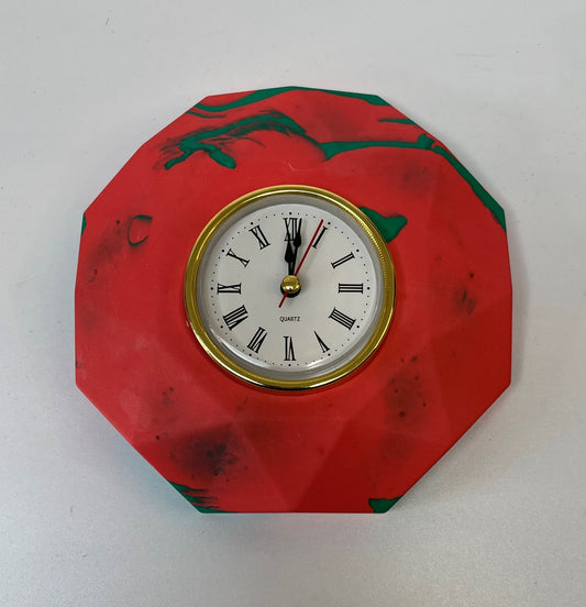 Pink and Green Clock