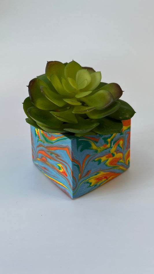 Rainbow Square Pot