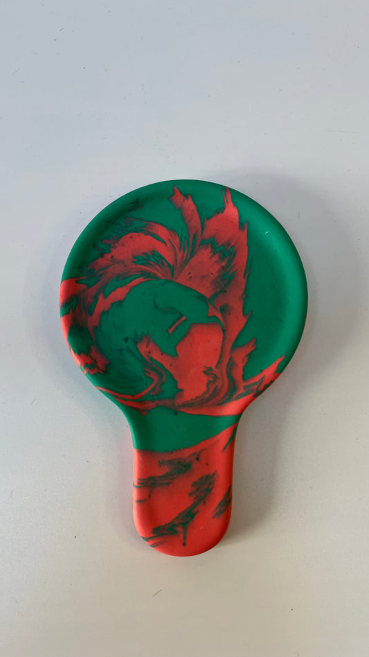 Pink and Green Spoon Rest