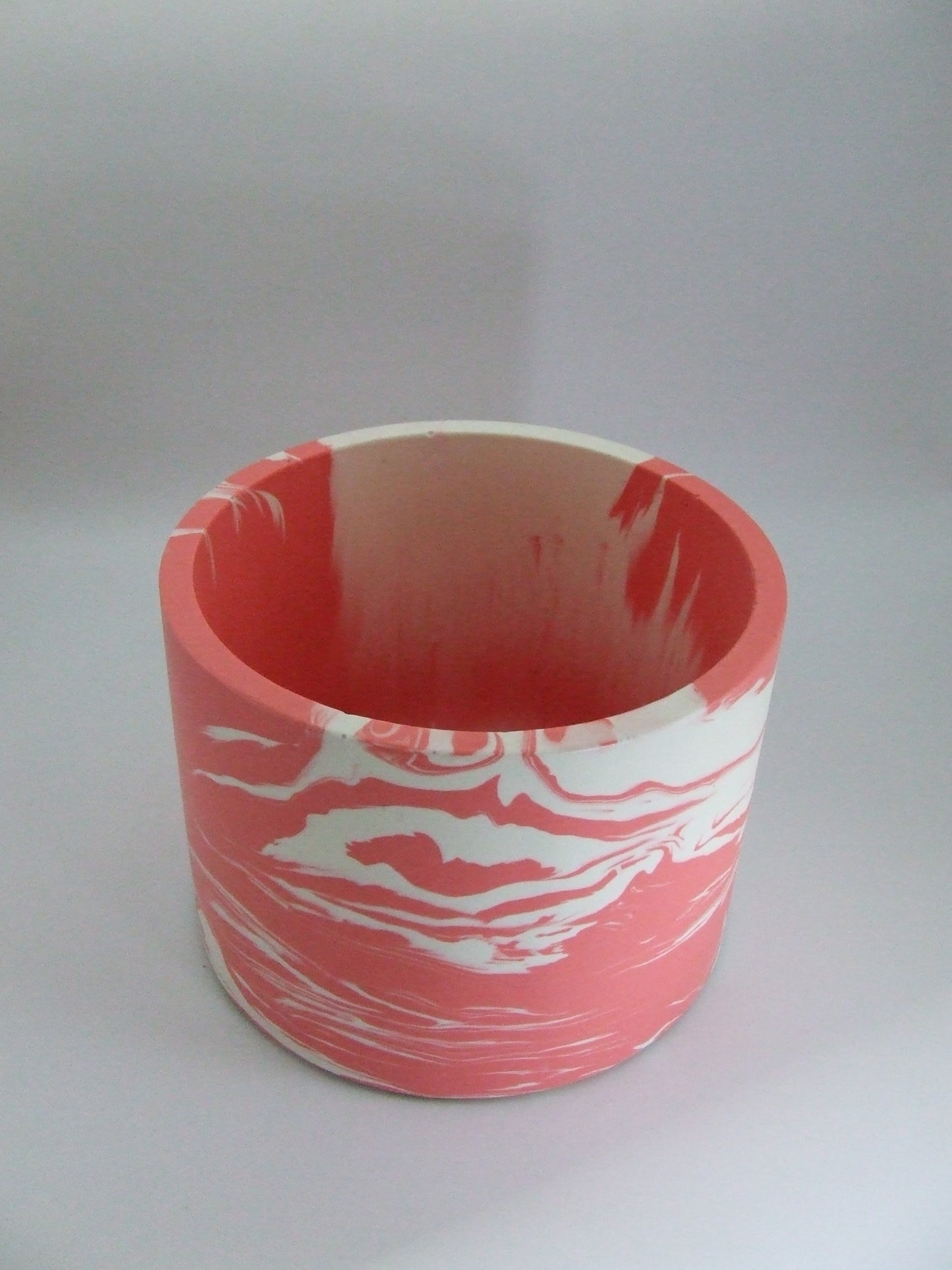Pink and White Planter